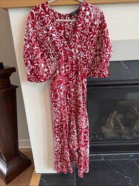 The Kooples Coromandel Silk Midi Dress